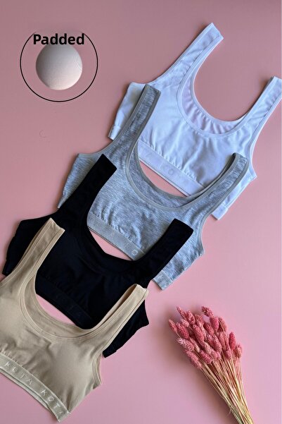 Elosia Fiora | 3 részes pamut fekete, fehér és bőr színű, pántos női melltartó-alsóing