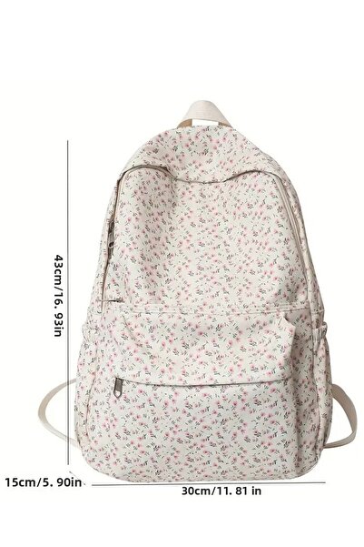 woys Large Size Patterned Women's Backpack with 4 Compartments - Casual Women's Backpack