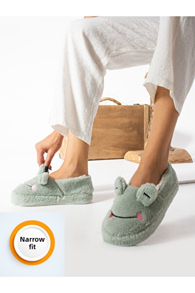 STOCON Zimní chlupatá vnitřní protiskluzová podrážka Měkká texturovaná žába vyšívaná dámská domácí obuv Stc1021