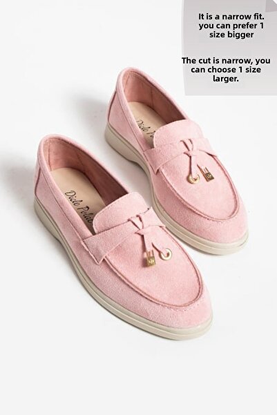 diclepolat Dámské semišové boty Woller Pink Loafer