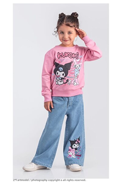 LİLLYPİCCA Set de 2 piese pentru fete Hanorac imprimat Pantaloni de jeans cu ...