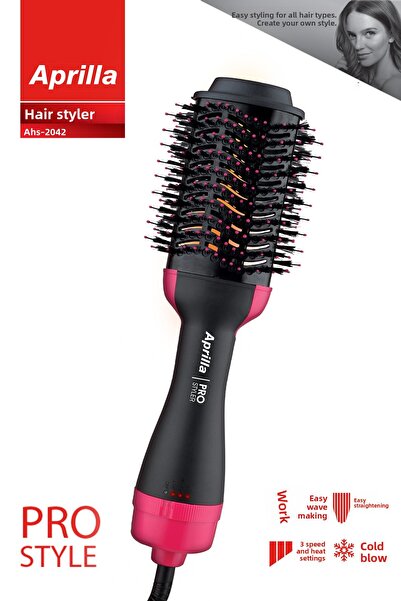 Aprilla Ahs-2042 Speed ​​Stage Cold Blow Function Hair Styler, Hair Straightener Blow Dry Comb