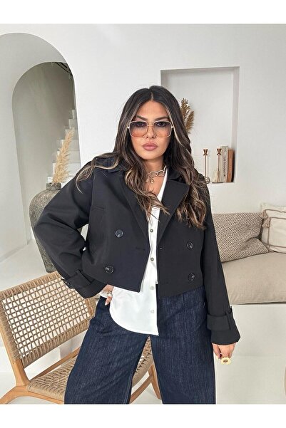 MEECY Dámský krátký trenčkot Viral Model