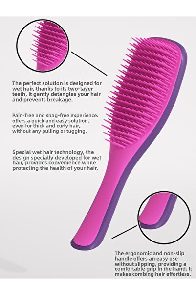 Acarlar Ticaret 2Pcs New Generation Hair Brush and Comb