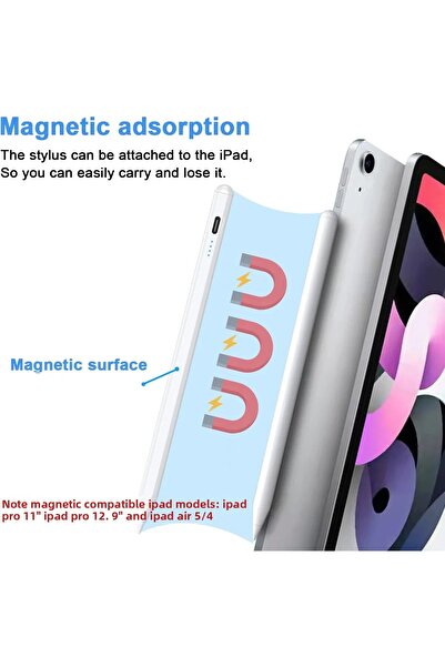 Fibaks iPad A16 Air 6/7/8/9/10/11/12. Generation Palm Red Palm Rejection Tablet Pen Stylus Writing Drawing Pen