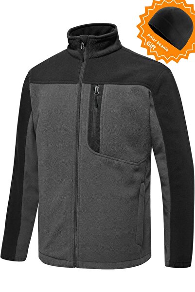 GHASSY CO. Ghassy Co. Men's Antipilling Thermal Garnished Full Zipper Fleece Jacket