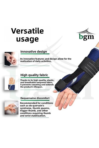 bgm Blue Thumb Splint Supported Hand Wrist Splint High Quality Blue Detection Splint