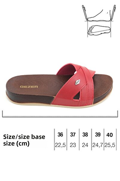 GEZER Women's Summer Faux Leather Comfortable Sole Daily Slippers