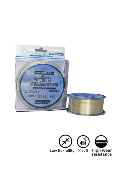 Optimus pro خط صيد غير مرئي بطول 300 متر من Fluorocarbon Coated Ghost Phantom