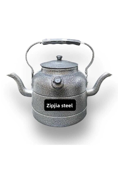 Yıldız çelik Double-Sided Aluminum Tea Pot, Ottoman Muhabbet Tea Pot (Camping...