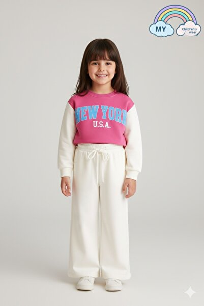 My Kids Wear Costum din două piese cu imprimeu New York pentru fete 4-12 ani ...