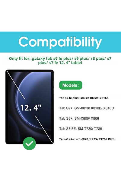 Fibaks Galaxy Tab S9 Fe Plus/S7 Fe Plus 12.4" Screen Protector Nano Flexible Shatterproof Glass Film Guard