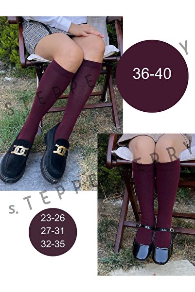 STEPPE BERRY Knee-High Casual and School Socks