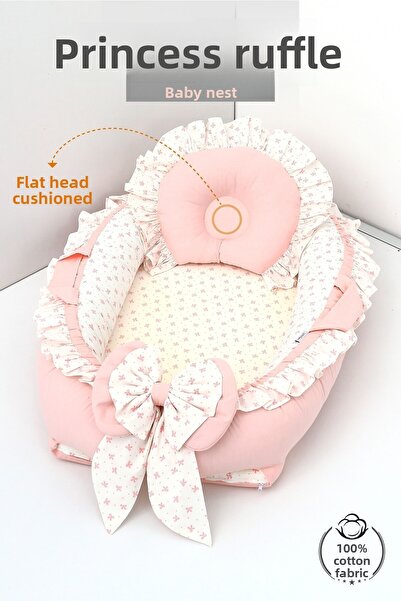 Umaybebek Babynest, Baby Sleeping Bed 0-2 Years - 100% Cotton - Princess