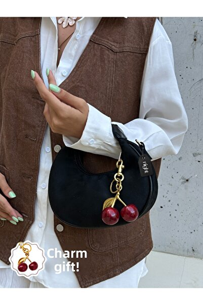 Night Geantă de mână și de umăr pentru femei Wanda Model din piele intoarsa n...