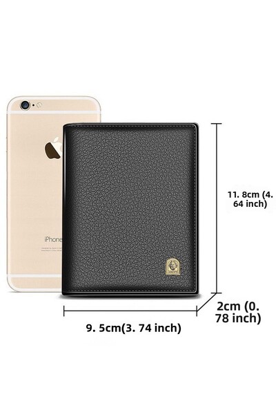 Laorentou Firenze 347 Genuine Leather Italian Made Men's Wallet - Men's Card Holder