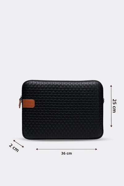 MORCA كمبيوتر محمول ماك بوك اير برو 13.3 بوصة و 14 بوصة - حافظة سوداء من القش