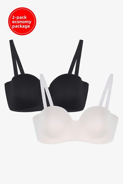 koza iç giyim Πακέτο 2 - Γυναικείο Σουτιέν Micro Strapless χωρίς επένδυση