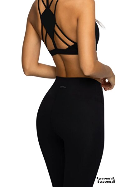 bysevensail Bss Women's Black High Waist Recovery Leggings High Quality Sports and Daily Use Leggings Yoga Leggings