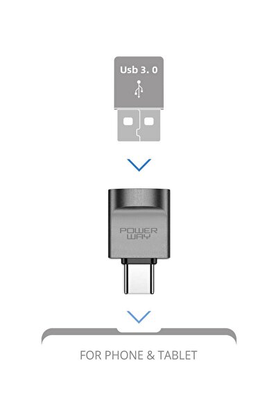 POWERWAY محول محول Otg لنقل البيانات عالي السرعة من النوع c إلى USB