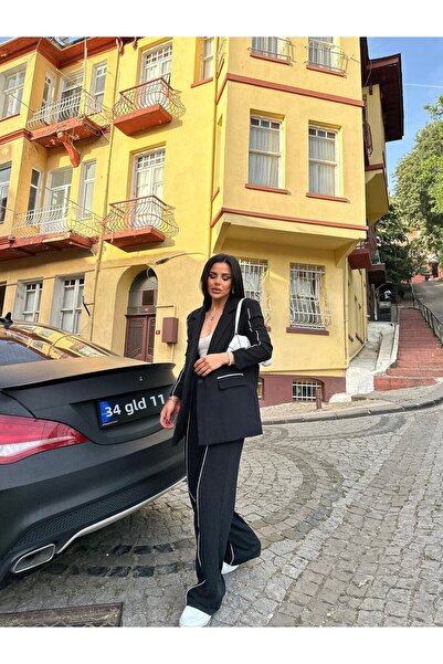 Bella Breeze Női csíkos blézer dzseki nadrágkosztüm