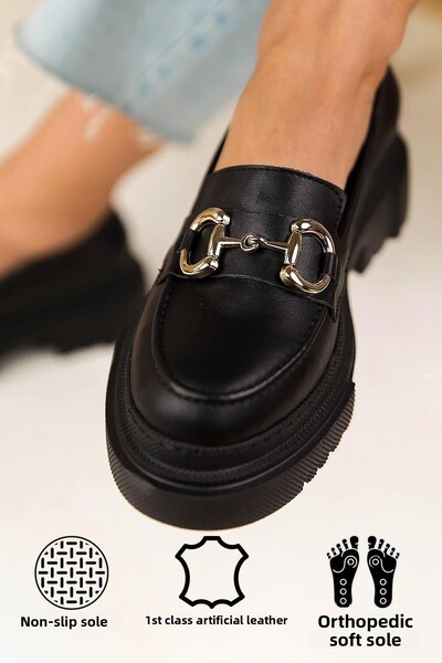 StWenn Dámská mokasína s tlustou podrážkou - mokasínové boty Gld