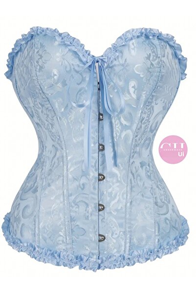 G&H UNDERWEAR Corset Isabella Vintage Gotic Albastru