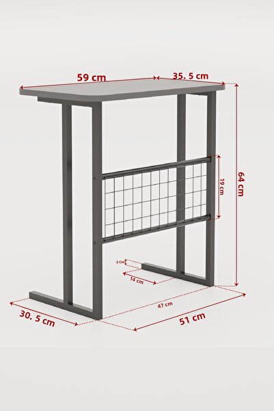interGO Metal Leg Laptop Stand Armchair Stand Breakfast Table Study Table - Dark Gray