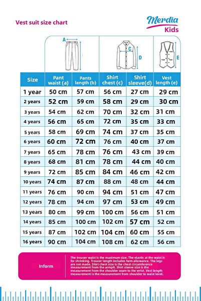 Merdia Kids Boy's Tuxedo Suit (Cream Button Vest, Shirt, Pants, Bow Tie, Chain)