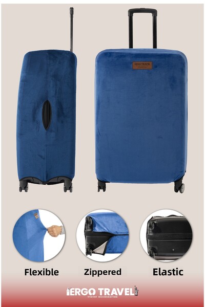 Viscofoam Suitcase Suitcase Protection Case Velvet Case - Navy Blue |   Ergo Travel