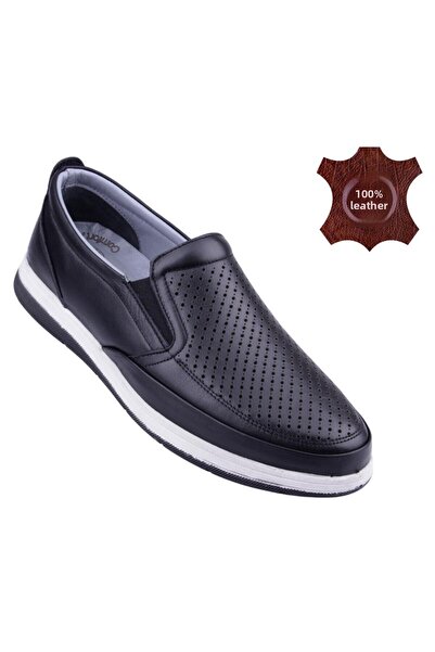 DETECTOR Genuine Leather Orthopedic Perforated Men's Casual Shoes 046