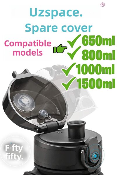 Uzspace غطاء احتياطي كبير 650-800-1000 مل - غطاء احتياطي متوافق - متوافق فقط مع - إعادة واحدة