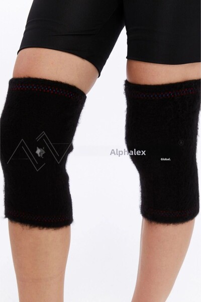 ALFATEKS Black Woven Wool Knee Warmers - Keep You Warm - Good for Joint Pain - Shipped in Pairs