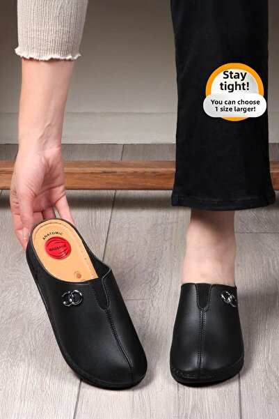 Ayakkabı City Papuci de damă cu față închisă, ortopedici, anatomici, cu talpă confortabilă, papuci de interior și exterior