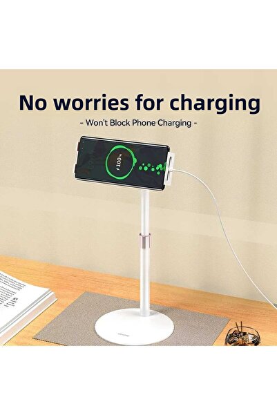 Asfal سطح مكتب معدني مع ارتفاع وزاوية قابلة للتعديل - حامل كمبيوتر لوحي وهاتف محمول