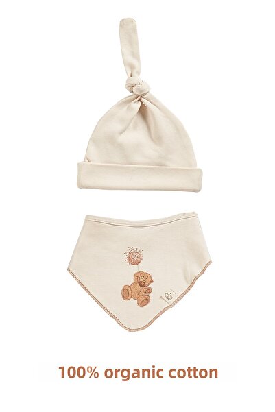 tinylamb Fluffy Bear 3 Piece Newborn Mini Set 100% Organic Cotton Baby Gift Set