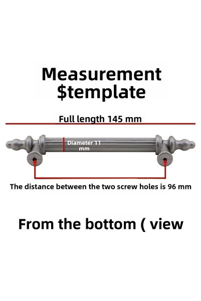 Badem10 (PLASTIC HARD) Polavit 96 Mm Mâner 10 Bucăți Dulap Sertar Bucătărie