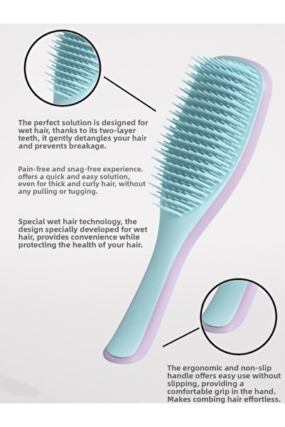 Acarlar Ticaret 2Pcs New Generation Hair Brush and Comb