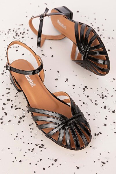 Gondol Sandale elegante de damă din piele naturală cu toc mic Ss.2025