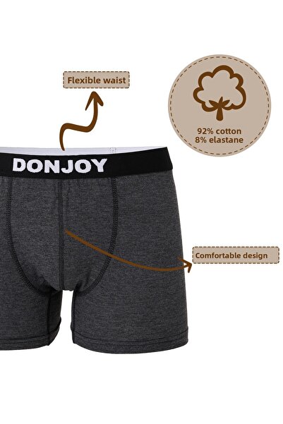 don joy Férfi 10 részes pamut lycra fésült pamut boxer, rugalmas derékrésszel, sötétkék színben