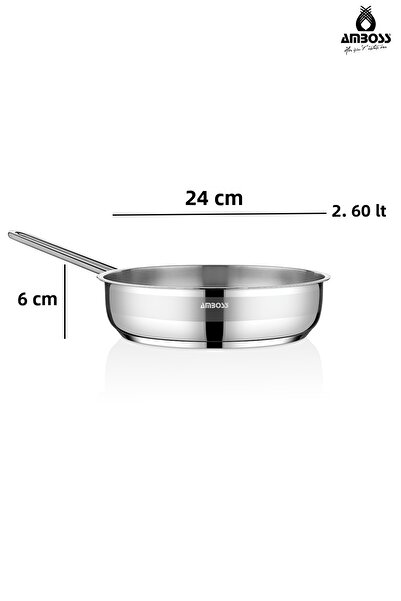 Amboss Ambos Saphire Stainless Steel Pan Without Lid 24 cm