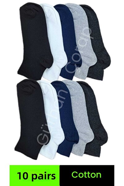 Gürhan Çorap Uniszex 10 pár pamut sportcipő zokni