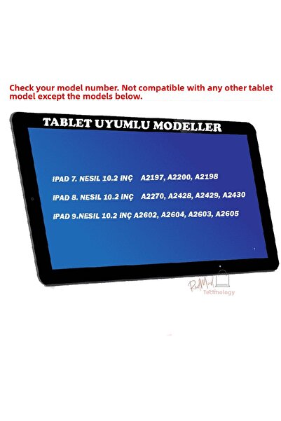 redmud teknoloji Ipad الجيل السابع، الجيل الثامن، الجيل التاسع، 10.2 بوصة، مزود بتقنية البلوتوث، مقصورة القلم، حافظة لوحة المفاتيح Q التركية