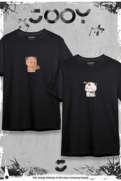 Jooy Company Dragă ursuleț cu imprimeu combinație cuplu negru supradimensiona...