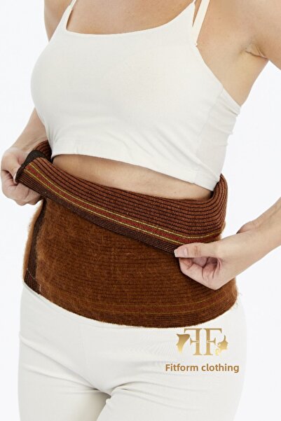 FF FİT FORM GİYİM Κορσές μέσης από μαλλί μονόχρωμο μοντέλο Camelhair, κορσές μέσης, γιλέκο μέσης για γυναίκες και άνδρες