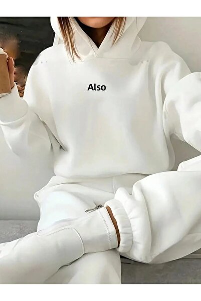 darkopia Unisex Ανδρικά Γυναικεία Σετ φόρμας Olso με στάμπα Oversize 3 νημάτων με κουκούλα