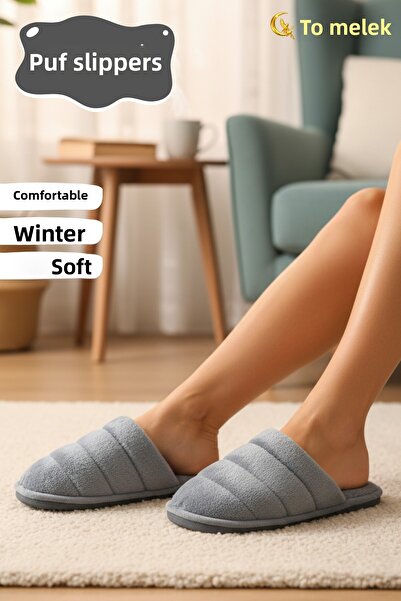 AYMELEK Women's Plush House Slippers Soft Textured, Non-Slip Sole, Comfortable and Warm Slippers