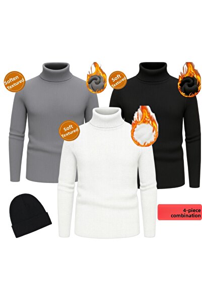 EMKA GİYİM Комбинирана барета с водолазка и пуловер от 4 части