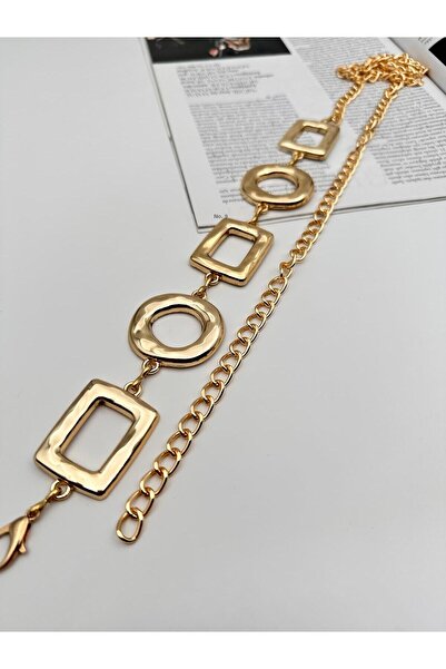 MODAM HİFA Curea cu lanț cu detalii aurii Curea pentru femei Curea pentru rochie Curea pentru cămașă Curea pentru haină