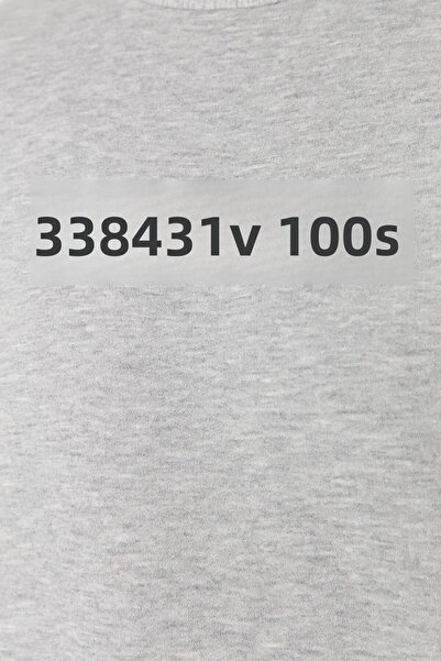 Trendyol Collection Φούτερ με γκρι Fleece Oversize Slogan - TMNAW23SW00478